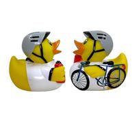 MIJOMA Set di 2 giocattoli per vasca da bagno, dipinti a mano e senza lattice, perfetti per feste, compleanni, Natale, baby shower e molto altro ancora: ottima decorazione da bagno, altezza 8 cm