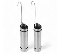 MIJOMA Set di 2 umidificatori atmosferici per radiatori, elegante evaporatore in acciaio inox, 325 ml, evaporatore per un clima confortevole e una respirazione ottimale, colore argento opaco