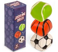 MIJOMA Set di 3 palline da giocoliere - morbide palline da lancio nel design sportivo (calcio, tennis, basket, pallacanestro), Ø 5 cm, 45 g, set da giocoliere per bambini e principianti