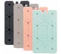 MIJOMA Set di 4 mattoncini di raffreddamento riutilizzabili in 4 colori, 25 x 14 x 1 cm, piatti ed efficienti, elementi refrigeranti per frigorifero, picnic, viaggi e uso quotidiano