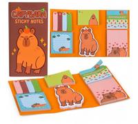 MIJOMA Set di 6 foglietti adesivi Sticky Notes con diversi formati, perfetto per scuola, ufficio e uso quotidiano, design colorato (Capybara)