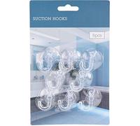 Mijoma, set di 8 ganci a ventosa, senza fori, per finestre, cucina, bagno, trasparente