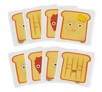 MIJOMA Set di 8 scaldamani da piegare, riutilizzabili, per bambini e adulti, con motivi alla moda, per le giornate fredde in viaggio (toast caldo, 9,5 x 9,5 cm)