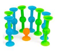 MIJOMA Set di Freccette a Ventosa, Set da 9 Pezzi per Uso Interno ed Esterno con Freccette in Silicone e Bocce a Ventosa - Giocattolo alla moda e durevole per Grandi e Grandi