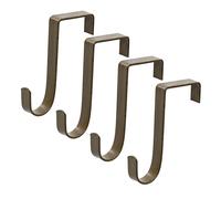 MIJOMA Set di ganci per finestre, ganci decorativi per ghirlande di porte, decorazioni stagionali e festive, senza forare e incollare, per finestre e porte comuni, verniciati a polvere (4 pezzi - 10