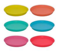 MIJOMA Set di stoviglie da campeggio, riutilizzabili, leggere, lavabili in microonde e lavastoviglie, ideali per camper, viaggi, campeggiatori, feste, picnic e uso esterno, colorato (6 pezzi)