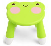 MIJOMA Sgabello per bambini con motivo animale, in polipropilene, antiscivolo, 23 x 22 x 23 cm, leggero, stabile e ideale per la cameretta dei bambini (rana)