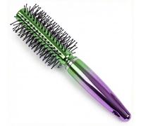 MIJOMA Spazzola per capelli con setole in nylon - iridescente finitura metallica iridescente - manico ergonomico - ideale per lo styling e la cura quotidiana (spazzola rotonda - 18 cm)