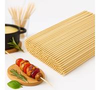 MIJOMA Spiedini in legno di bambù robusto a punta unilaterale, per barbecue, cocktail, kebab, feste e barbecue (200, 30 cm)