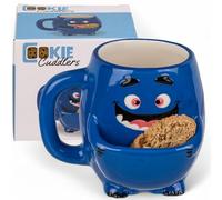 MIJOMA Tazza con manico con scomparto per biscotti - Divertente tazza in dolomite, 400 ml, originale tazza da caffè con scomparto per snack, divertente pensierino per gli amanti dei biscotti e del tè