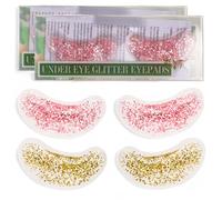 MIJOMA Under Eye Glitter Eyepads - Cuscinetti rinfrescanti per occhi con glitter per benessere e selfcare - Cuscinetti riutilizzabili per zone rilassate degli occhi - Set da 2 (Romantic Glow)