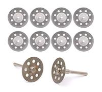 MiJunHD 10 dischi da taglio diamantati da 20 mm e 2 pezzi da 3 mm, mini lama per sega circolare (con fori) per metallo, piastrelle, legno, vetro, marmo, plastica, giada
