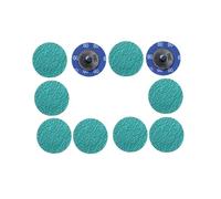 MiJunHD Dischi abrasivi in zirconia, 75 mm, 10 pezzi, grana 60, a cambio rapido, per finitura superficiale, lucidatura e rimozione della vernice