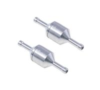 MiJunHD Valvola per carburante unidirezionale in alluminio, 2 pezzi, 4 mm, valvola di non ritorno, adatta per benzina, diesel, olio, acqua, per carburatore auto e sistemi a bassa pressione
