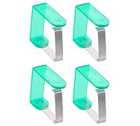 MIK funshopping Set di 4 mollette per tovaglia, porta tovaglia, morsetti per tovaglia, in acciaio inox, clip per tovaglia, per esterni, giardino (verde acrilico)