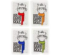 MIK funshopping Set di 4 scaldamani e scaldamani invernali Can Me Time con sciarpe colorate