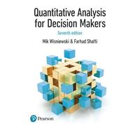 Mik Wisniewski Farhad Shaft Quantitative Analysis for Decision Maker (Tascabile)