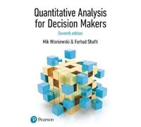Mik Wisniewski Farhad Shaft Quantitative Analysis for Decision Maker (Tascabile)