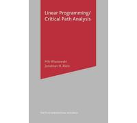 Mik Wisniewski Jonathan H Critical Path Analysis and Linear Progra (Tascabile)