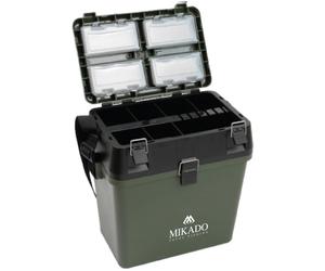 MIKADO Allround Sedile Piede, Box da Pesca e Valigetta Attrezzi Cassetta da P...