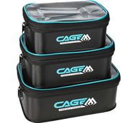 Mikado CAGE Eva-Bags - Set di 3 sacchetti impermeabili per esche, Nero , Borsa per esche