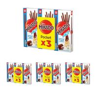 Mikado Cioccolato al Latte, Bastonicino Sottile e Croccante, Ricoperto di Gustoso Cioccolato al Latte, Pratico da mangiare e adatto per ogni occasione, 3x39g (3 Confezioni da 39g) (Confezione da 4)