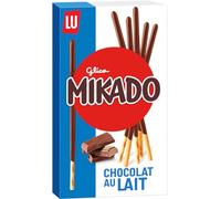 Mikado Cioccolato al Latte, Bastonicino Sottile e Croccante, Ricoperto di Gustoso Cioccolato al Latte, Pratico da mangiare e adatto per ogni occasione, 75g (3 Confezione da 75g)