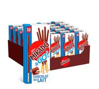 Mikado Cioccolato al Latte, Bastonicino Sottile e Croccante, Ricoperto di Gustoso Cioccolato al Latte, Pratico da mangiare e adatto per ogni occasione, 24x39g (24 Confezioni da 39g)