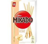 Mikado Cioccolato Bianco, Bastonicino Sottile e Croccante, Ricoperto di Gustoso Cioccolato Bianco, Pratico da mangiare e adatto per ogni occasione, 70g (3Confezione da 70g)