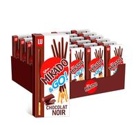 Mikado Cioccolato Fondente, Bastonicino Sottile e Croccante, Ricoperto di Gustoso Cioccolato Fondente, Pratico da mangiare e adatto per ogni occasione, 24x39g (24 Confezioni da 39g)