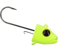 MIKADO Jig Head Jaws Vertical, teste di jig per pesca verticale, 5/0, set da 2 pezzi, per esche da 14 - 17 cm, con occhiello Stinger, 30 g, 45 g e 60 g (fluo, 60 g)