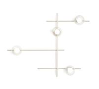 MIKADO LAMPADA DA PARETE O SOFFITTO 4 LUCI CIPRIA E TRASPARENTE ATTACCO G9