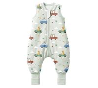 MIKAFEN Sacco Nanna con Gambe per Bambini 2,5 Tog,con Piedini,6-18 Mesi | 100% Cotone, Invernale, Cerniera Bidirezionale Sicura, Senza Maniche,Lavabile In Lavatrice, Verde