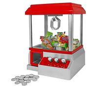 mikamax - Candy Grabber - Gioco arcade - Macchina dei dolci per la casa - macchina artiglio - Mini Fair Game Machine - Rosso - Macchina per caramelle con braccio di presa