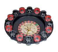 mikamax - Roulette Drink Game - Plastica Dura - Rosso e Nero - Gioco da Casinò - con Bicchieri