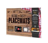 MikaMax - Retro Place Mats - set di 4 - Placemat - Multicolor - Polipropilene