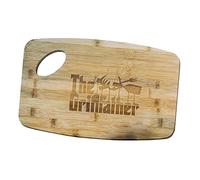 mikamax - The Grillfather Cuttingboard - Tagliere chef in Bambù - Piatto da chef - 100% Bambù - 37.5 x 24.5 x 1 cm - Ispirato dal Padrino - The Godfather - Tavola della Cucina