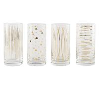 MIKASA Bicchieri da Brindisi Martini, 290 ml, 4 Pezzi Bicchieri da Cocktail Highball Oro