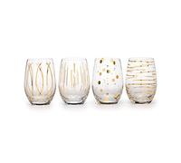 MIKASA Bicchieri da Brindisi Martini, 290 ml, 4 Pezzi, Oro, 19.5 x 20 x 14 cm
