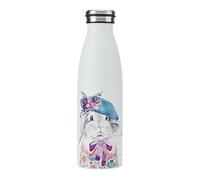 Mikasa Bottiglia in acciaio inox a doppia parete Tipperleyhill, bottiglia con isolamento sottovuoto da 500 ml, bottiglia di idratazione in acciaio inox senza BPA con stampa di coniglio