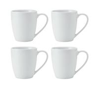 Mikasa Chalk Tazze di porcellana, Set di 4 tazze bianche per tè e caffè, 380 ml, sicure per lavastoviglie e microonde