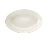 Mikasa Cranborne, ciotola da portatta in gres, crema, 30,5 cm, ciotola ovale per pasta, insalate e spuntini - lavabile in lavastoviglie e con confezione regalo