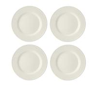 (TG. Taglia unica) Mikasa Cranborne Set di 4 piatti piccoli in gres color crema,