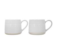 Mikasa Farmhouse Tazze in gres con messaggio d'amore, set di 2 tazze per tè, ca