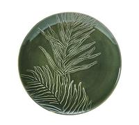 Mikasa Jardin Piatto da portata rotondo, piatto da portata in gres verde per alimenti, 35 cm, per antipasti e primi piatti - Confezione regalo e lavabile in lavastoviglie