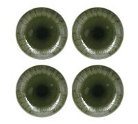 Mikasa Jardin Set di 4 piatti piani in gres, piatti rotondi da 27 cm - Confezione regalo e lavabile in lavastoviglie
