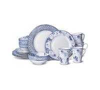 Mikasa Kiley - Set di stoviglie resistenti alle scheggiature, 16 pezzi, servizio per 4 persone