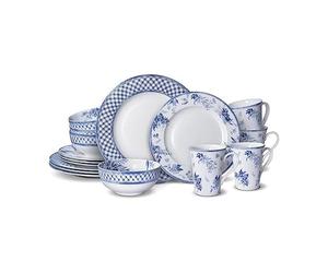 Mikasa Kiley - Set di stoviglie resistenti alle scheggiature, 16 pezzi, servizio per 4 persone