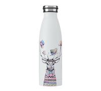 Mikasa Tipperleyhill Bottiglia in acciaio inox a doppia parete, bottiglia con isolamento sottovuoto da 500 ml, bottiglia di idratazione in acciaio inox senza BPA con stampa di cervo