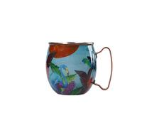 Mikasa x Sarah Arnett Moscow Mule Mug, tazza in acciaio inossidabile per cocktail, 450 ml, tazza a doppia parete con stampa di fenicotteri per intrattenimento e bar in casa